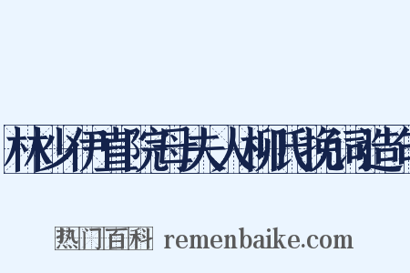 林少伊直院母夫人柳氏挽词造句是什么意思的图片